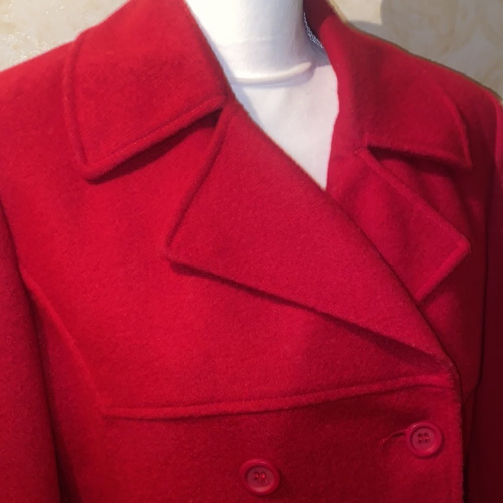 Express Wool Ruby Pea Coat! - Picture 3 of 16